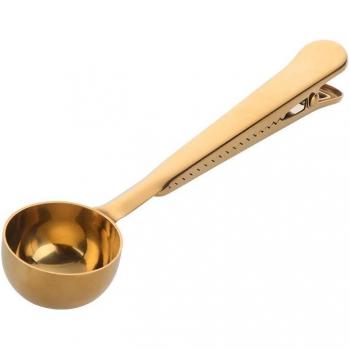 Coffee Scoop with Bag Clip and Stainless Steel Measuring Spoon