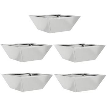 Set de pots de jardin en acier galvanisé 40 cm × 40 cm × 15 cm