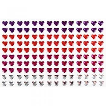 Stickers strass cœurs 0,6 cm 140 pièces