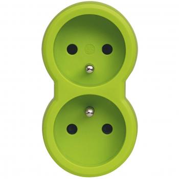 Wandcontactdozen 2P+T 16A 230V met contactdozen vooraan