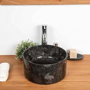 Lavabo de Mármol Ulysse 30 cm en Color Negro