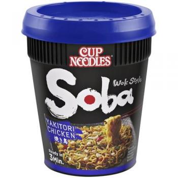 Soba Cup Yakitori Hähnchen (8er) – Nissin Wok-Style Instant-Nudeln