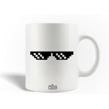 Mug Thug Life avec Lunettes en Céramique