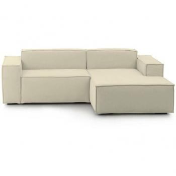 TALAMO ITALIA – Ameli Fisso 2 Posti Beige con Chaise Longue