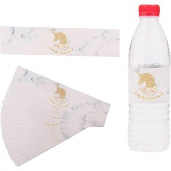 Botella de Unicornio en Paquete 12 – Pegatinas, Etiqueta y Decoración