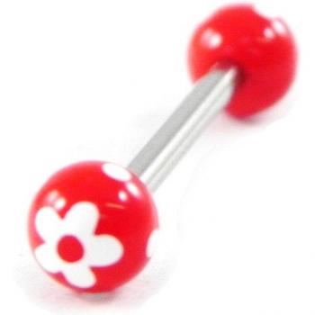Les Trésors De Lily H9274 'Flora' Red Tongue Ring