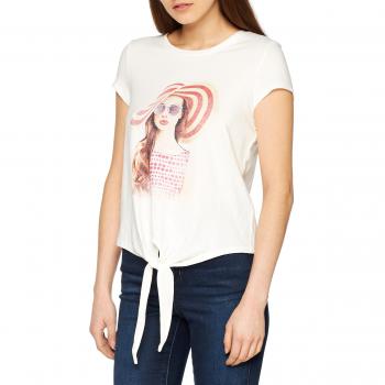Vero Moda Vmlea S/s tee D2-3, Camiseta para Mujer, Blanco, Talla L
