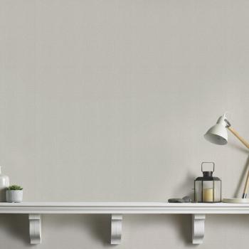 Baumwoll-Vlies‑Tapete „Uni“ – 1 Stück, weiß, 10 m × 52 cm