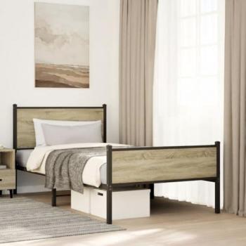 VidaXL Bett ohne Matratze Sonoma-Eiche 100x200 cm