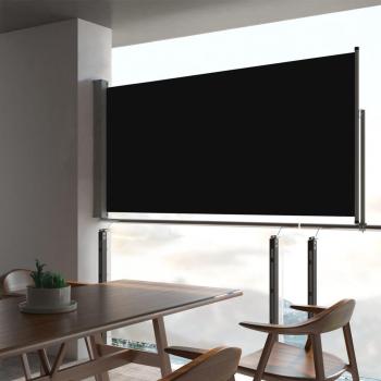 Brise-vue latéral rétractable 80x300 cm Noir