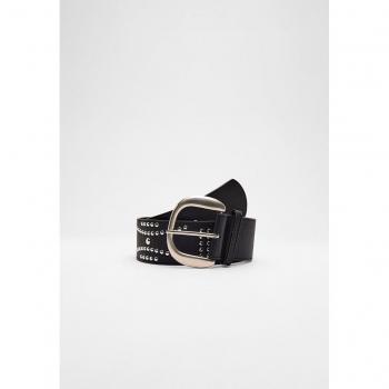 Stradivarius Black Studded Belt Wide 34
