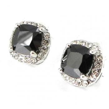 Designer Sissi Earrings in Black and White
