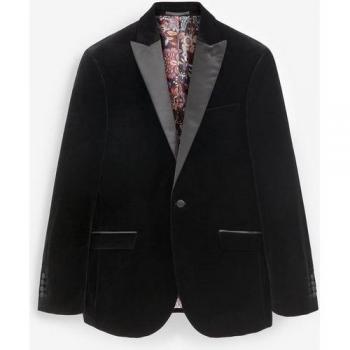 Next Luxuriöser Samt-Sakko im Slim Fit