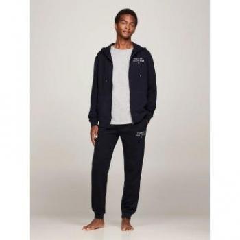 Felpa con cappuccio Tommy Hilfiger Original Full Zip in Cotone Organico e Poliestere Riciclato, Blu Marino, Taglia S