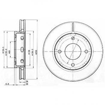 DELPHI Disque de frein BG3987, SMART (451) BG3987 Disques de frein