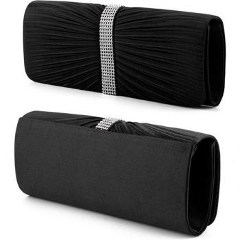Frauen Plissee Glas Diamant Kupplung Handtasche