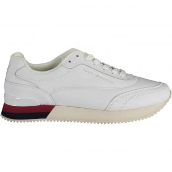 Tommy Hilfiger, Sneakers, female, White, 8 UK, Polyester Sneaker with Contrasting Details and Logo
