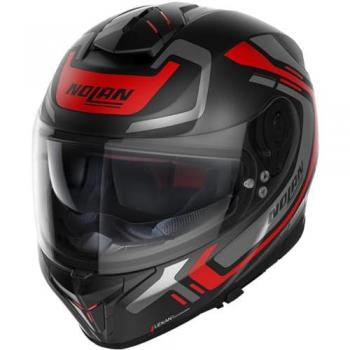 Nolan N80-8 Ally N-Com Helm Schwarz Rot XL