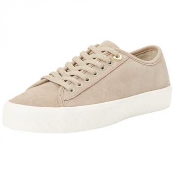 Women's Beige Aiden Low‑Top Tennis Sneakers – US 8