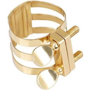 Boquilla de Saxofón Alto con Ligadura E-flat y Tornillos Dobles Ajustables
