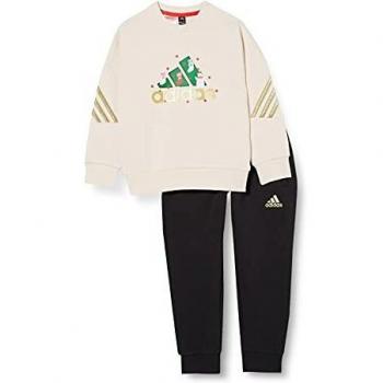 Adidas Unisex-Bambini Tuta da Ginnastica LK Holiday, Bianco/Nero, 7-8 Anni