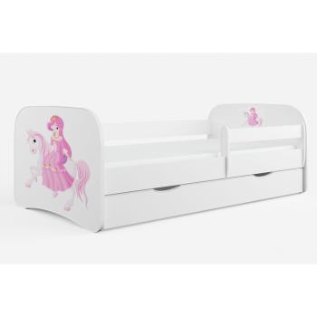 Lit Cheval Princesse Drimy 70x140 avec Barrière Amovible