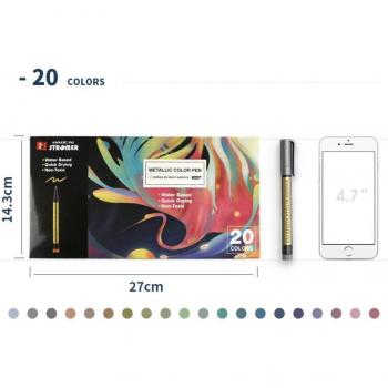 Marcadores de Pintura a Base de Agua, 10/20 Colores, Pintados a Mano