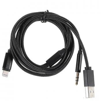 Cable Adaptador de Lightning a 3.5mm y Carga USB para iPhone/iPad