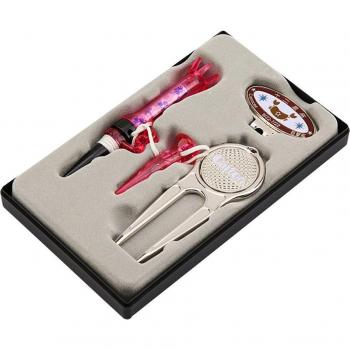 3pcs Golf Divot Tool and Tees with Metal Fork