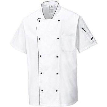 3XL White Chef’s Aero‑Vent Jacket – C676