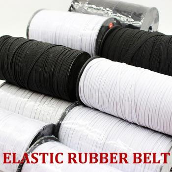 3mm White Flat Elastic Band 10 Yards