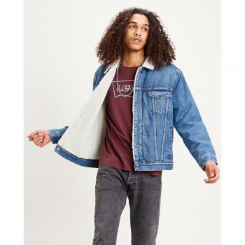 Levi´s ® Plus Chaqueta Vaquera Sherpa Azul