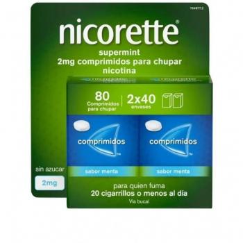 Nicorette Supermint 2 mg – 80 tabletas de menta para chupar