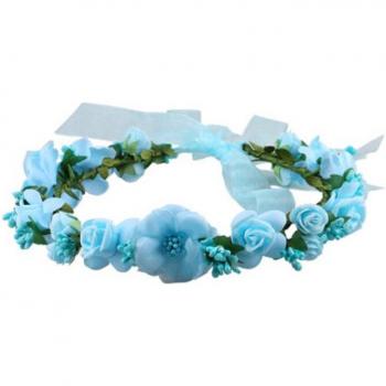Diadema floral decorativa para mujer y niña