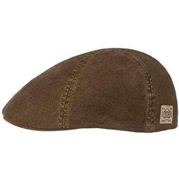 Brown Texas Soft Vintage Cotton Flat Cap by Stetson