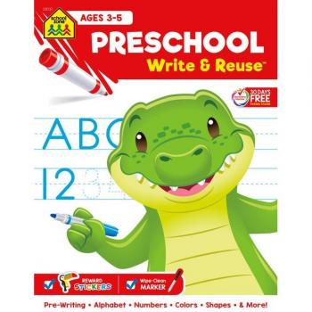 School Zone Preschool Write & Reuse Workbook, by School Zone