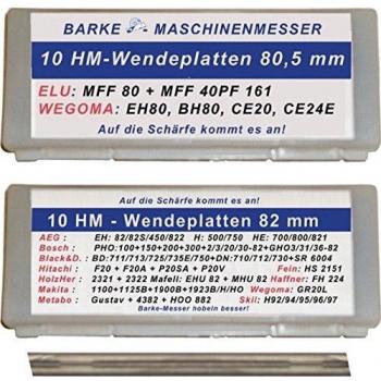 Hobelwendemesser für Elu, Gesamtlänge: 80,5 mm