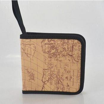 World Map Pattern 40 Disc Storage Cover for CDs DVDs VCDs