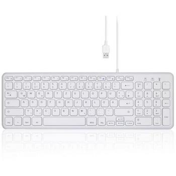 Perixx Wired German QWERTZ Keyboard PERIBOARD-213 DE W (White)