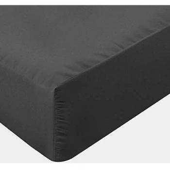 Non‑Iron Grey Super King Fitted Sheet, 25cm Deep, Ultra Soft Microfiber, Brushed Finish