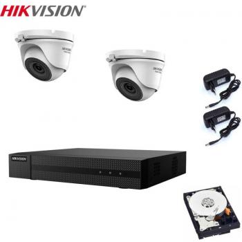 Kit DVR Hikvision avec 2 Caméras 500 Go