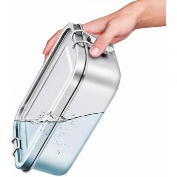 Edelstahl Mittagessen Kasten mit Silikon Dichtung, 800/1200/1400ml Bento Kasten