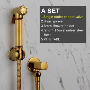 Luxury Brass Shattaf Toilet Sprayer Set