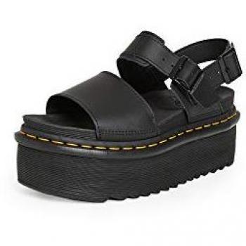 Sandales Dr. Martens Voss Quad Dames Cuir Noir, Taille 41