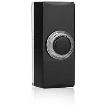 Byron 7720 Black Wired Surface Mount Lighted Bell Push