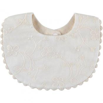Bavoir pour bébé fille, broderie florale, style princesse, en coton, 1 unité