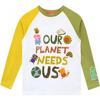 Planet Protectors George Pig Recycled Fabric Long Sleeve Tee