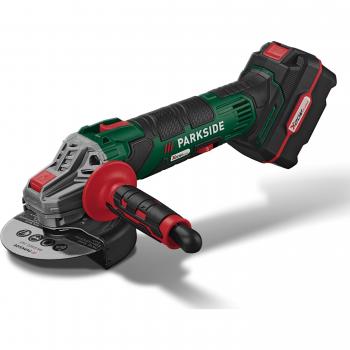 PARKSIDE 20 V Akku‑Winkelschleifer PWSA 20‑Li D4 Set (Akku & Schnellladegerät)