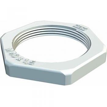 M20 Locknut Light Gray Plastic