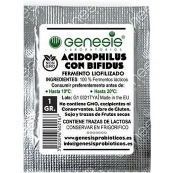 Fermento Yogur acidophilus con bifidus sobre 1g Genesis Bioclub